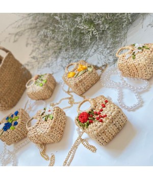 Wholesale Water Hyacinth Straw Mini Bags Women Handbags Ladies Collection