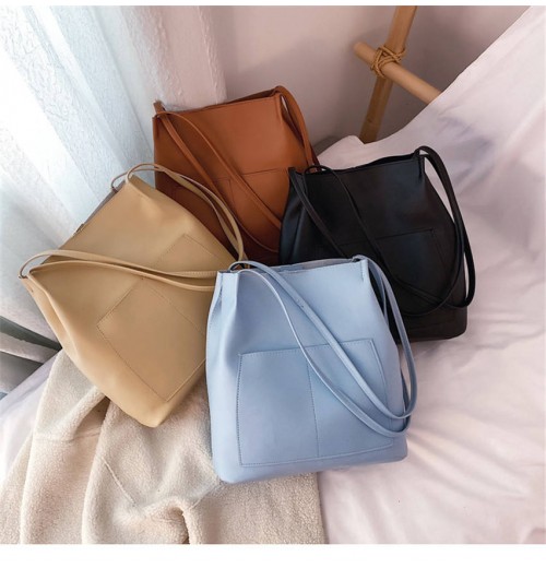 K1302 Women's Handbags 11 Colors Casual Bucket bag Shoulder Armpit Tote Bags Women Handbags