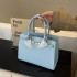 Luxury Solid Color Tote Bag with Scarf Top Handle - High-Quality PU Lining