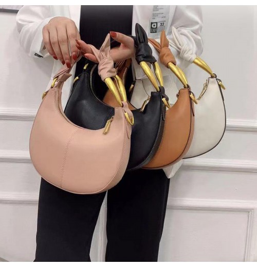 Wholesale multi-color autumn and winter fashion women's shoulder handbag split leather retro dumpling bag sling bag