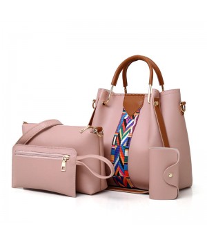 2024 Classy PU Large Capacity Waterproof Hand Bag Set Purses And bags Bucket Stylish Bags Ladies