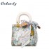 PRHA 2024 Luxury Designer PVC Women's Crossbody Bag High Quality Jungle Print Single Button Flower Decorations Portable Single