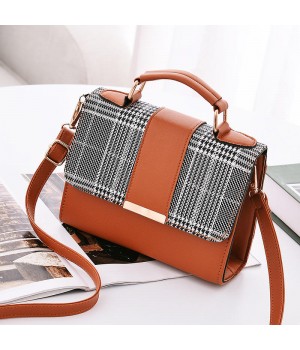 2024 New Fashionable Korean Style Women's Crossbody Shoulder Bag Casual Zipper Closure PU and Canvas Lining Direct Offer