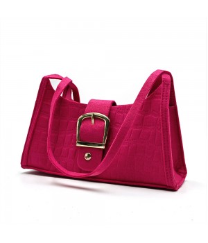 Solid Color Lady Daily Shopping Felt Handbags Women's Fashion Shoulder Bags Youth Simple Versatile Underarm Bag