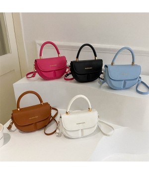 MU Wholesale Fashion Ladies PU Leather Crossbody Shoulder Bags Luxury Design Women's Saddle Messenger Bag