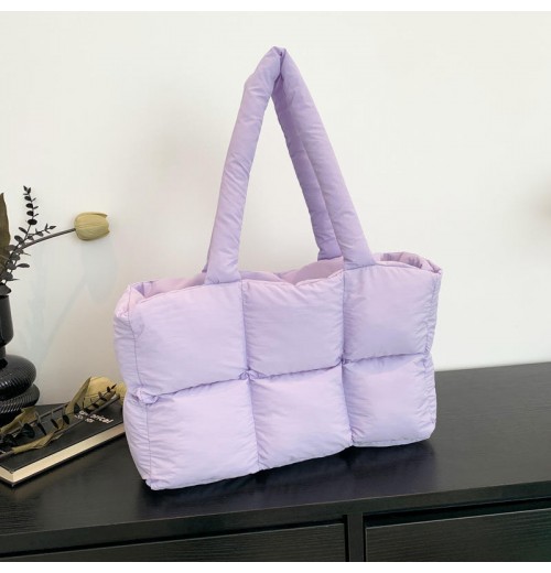 Hot Off The Shelf Fluffy Soft Cotton Thickened Quilted Crossbody Bag Candy Color Women'S Underarm Shoulder Bag