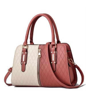 High Quality Pu Hot Travel Latest Female Stylish Tote Brand Quilted Pink Large Shoulder Handbags Supplier