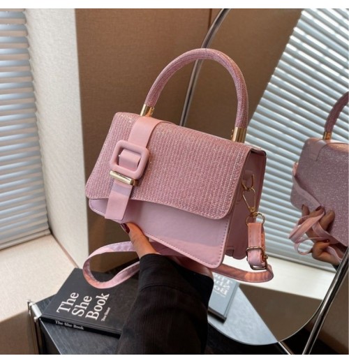 Women's Shoulder Bag Splicing Trend New Portable Bag Simple and Fashion One Shoulder Small Square Bags For Woman