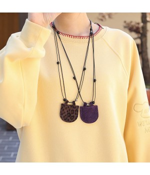 Women's Mini PU Leather Bag Lanyard Hanging Necklace Winter Autumn Fashion Outfits Collocation Pendant Great Gift Idea