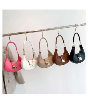 2024 Women's Retro Casual Handbag Candy Color Underarm Bag with Zip Closure Single Strap Shoulder Bag Fashionable Lady Style