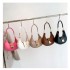 2024 Women's Retro Casual Handbag Candy Color Underarm Bag with Zip Closure Single Strap Shoulder Bag Fashionable Lady Style