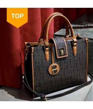 Women's Wild Temperament Handbag New Large-capacity Women's Bag Cross -body Brown Color Fashionable Hand -raising Ancient Bag